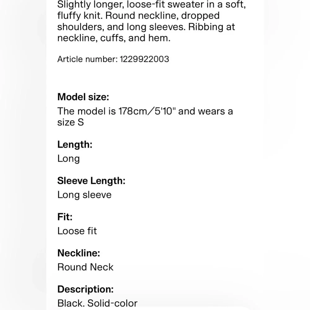 Black Boucle Crew Neck Sweater | Soft | Long Sleeve | M | NWT - Picture 10 of 13